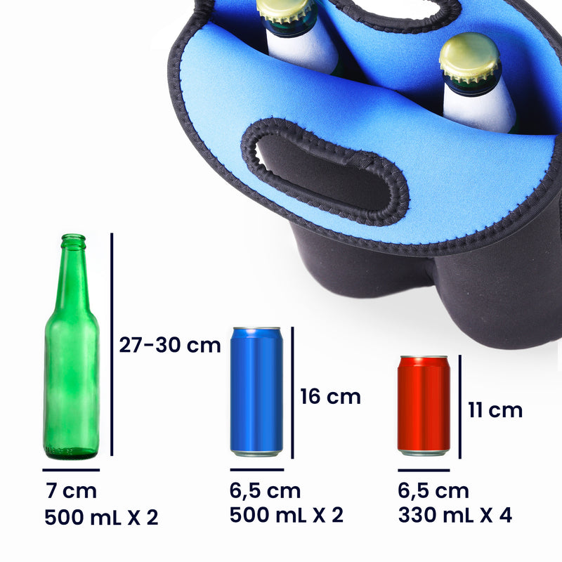 kwmobile 2-in-1 Bottle Cooler 500ml for Beer and Other Beverages Insulated Neoprene Cooler