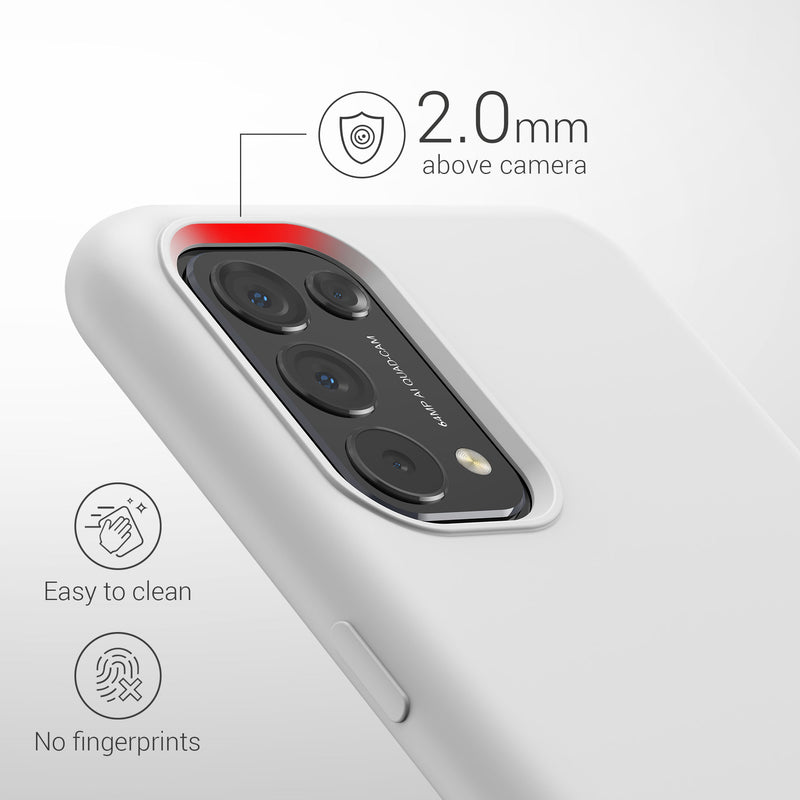 kwmobile Cell Phone Case for Oppo Find X3 Lite Case - Silicone - Wireless Charging - Protective Cover