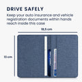 kwmobile Car Registration Holder with Card Slots Pouch Case for Car Registration Certificate Driver's License