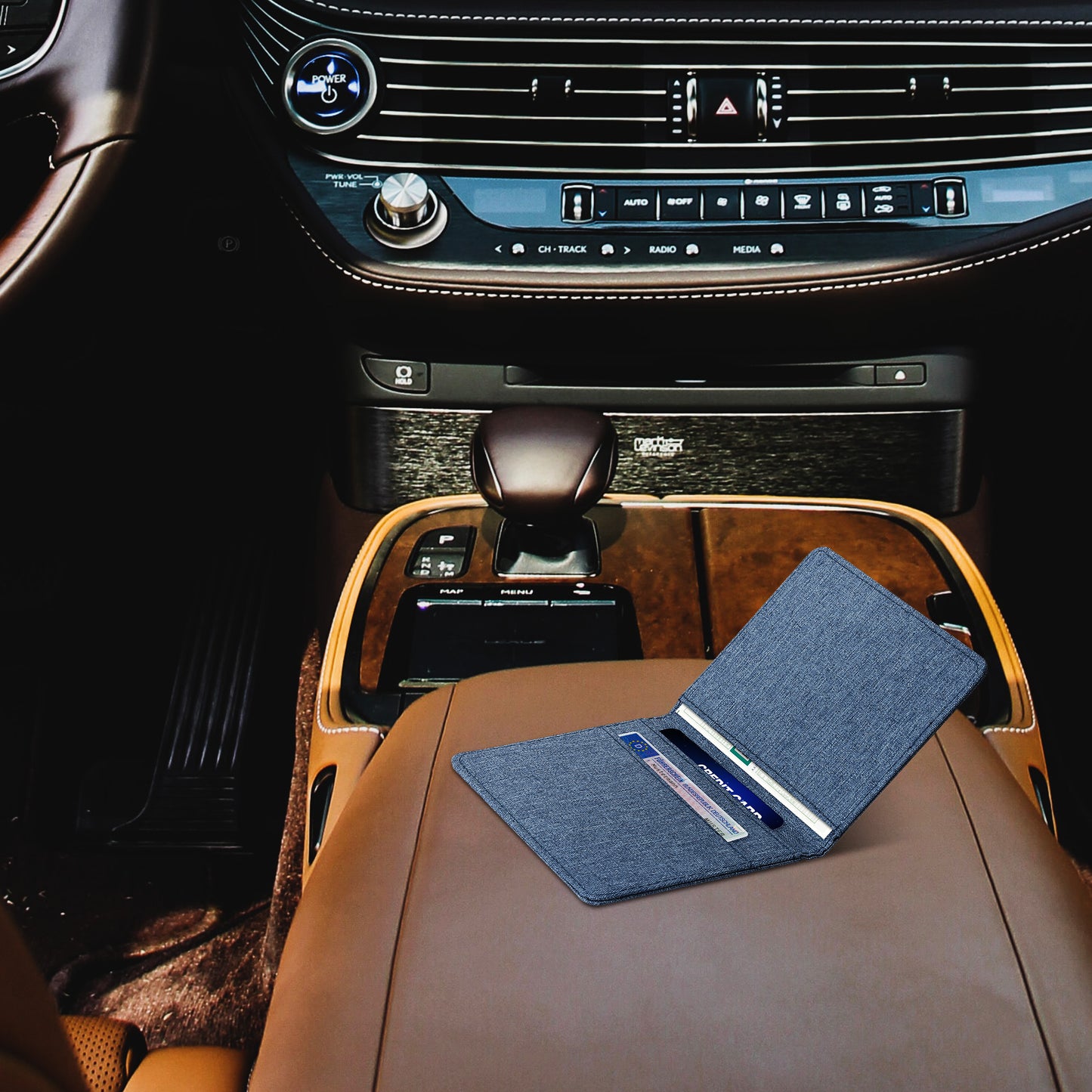 kwmobile Car Registration Holder with Card Slots Pouch Case for Car Registration Certificate Driver's License