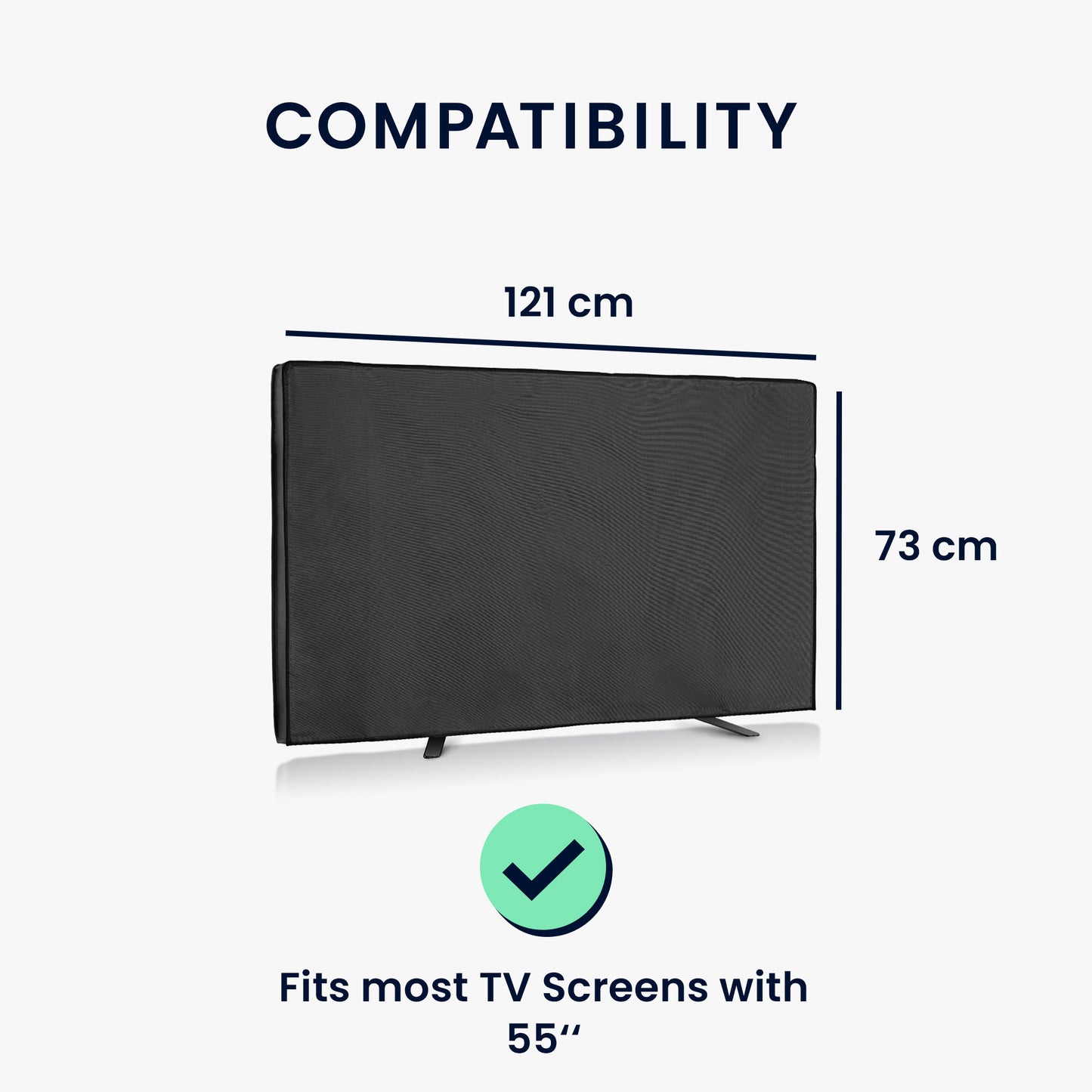 kwmobile 55" TV Outdoor TV Cover Television Case Screen Protector Weatherproof