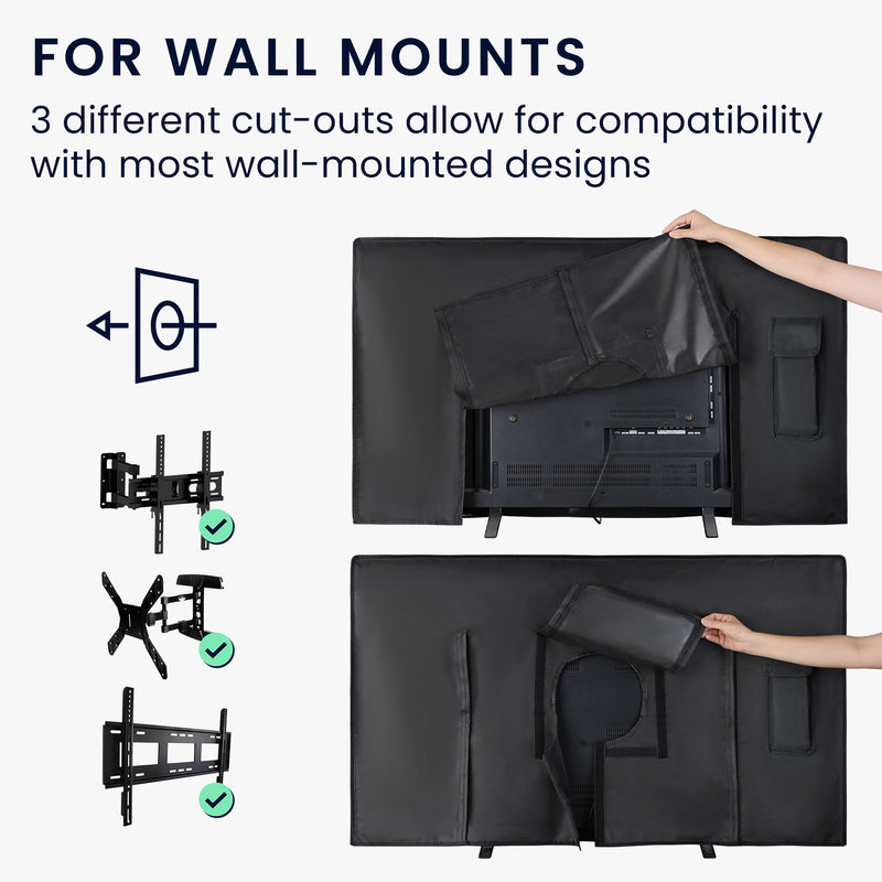 kwmobile 43" Outdoor TV Cover Television Screen Protector Weatherproof