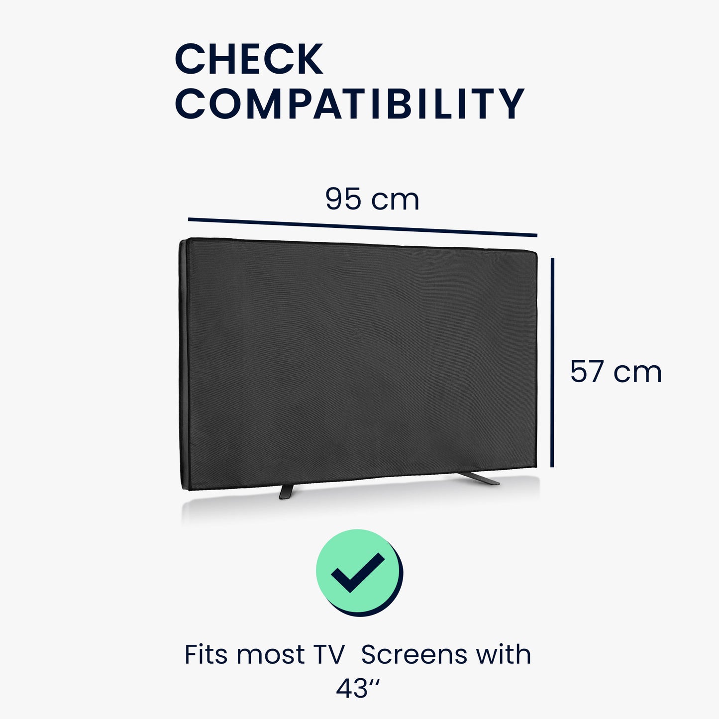kwmobile 43" Outdoor TV Cover Television Screen Protector Weatherproof