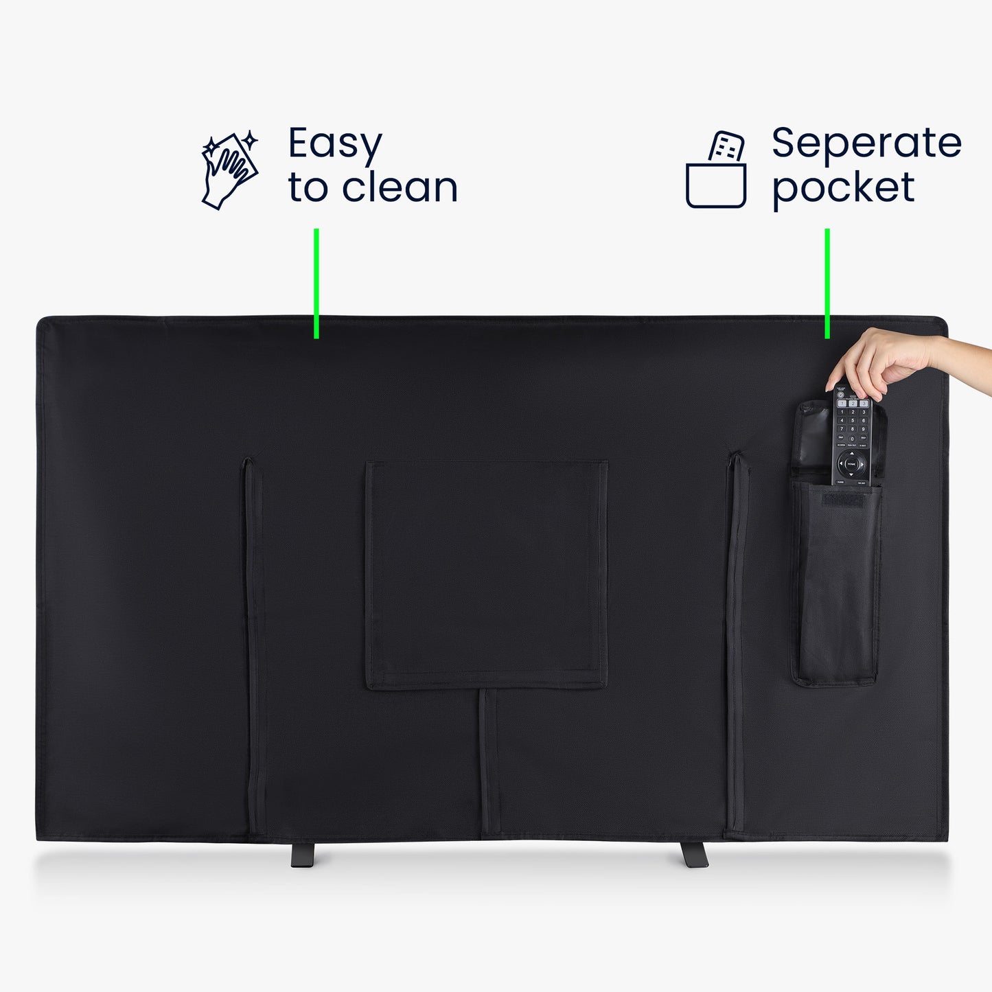 kwmobile 43" Outdoor TV Cover Television Screen Protector Weatherproof