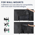 kwmobile 75" TV Outdoor TV Cover Television Screen Protector Weatherproof
