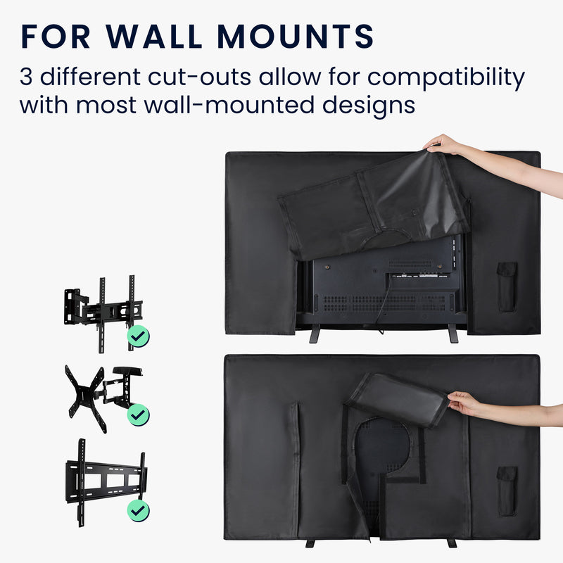 kwmobile 75" TV Outdoor TV Cover Television Screen Protector Weatherproof