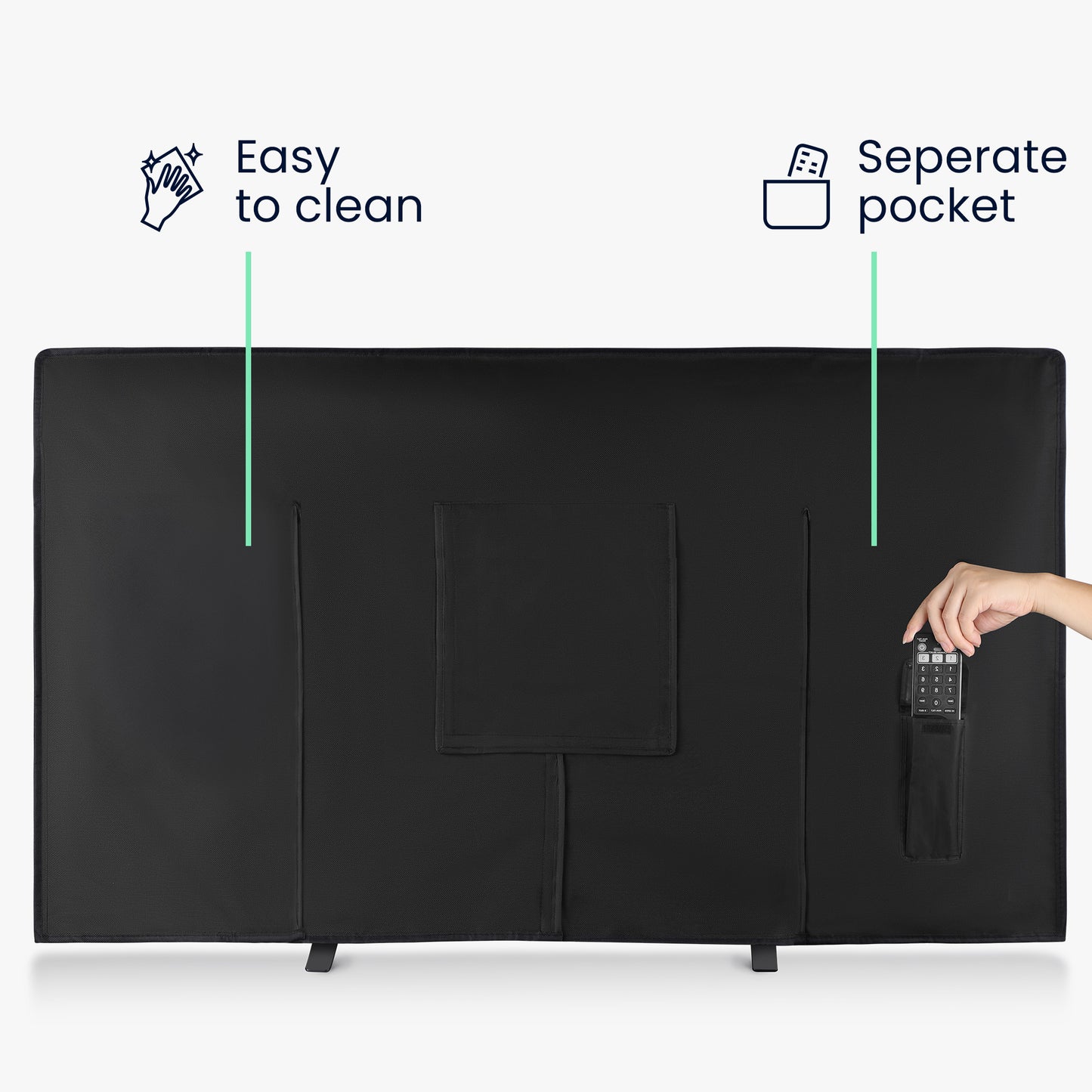 kwmobile 75" TV Outdoor TV Cover Television Screen Protector Weatherproof