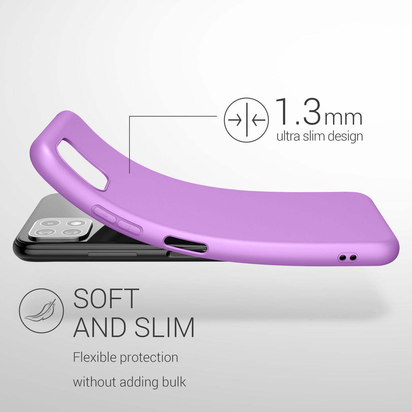 kwmobile Phone Case for Samsung Galaxy A22 5G - Wireless Charging - Protective Cover