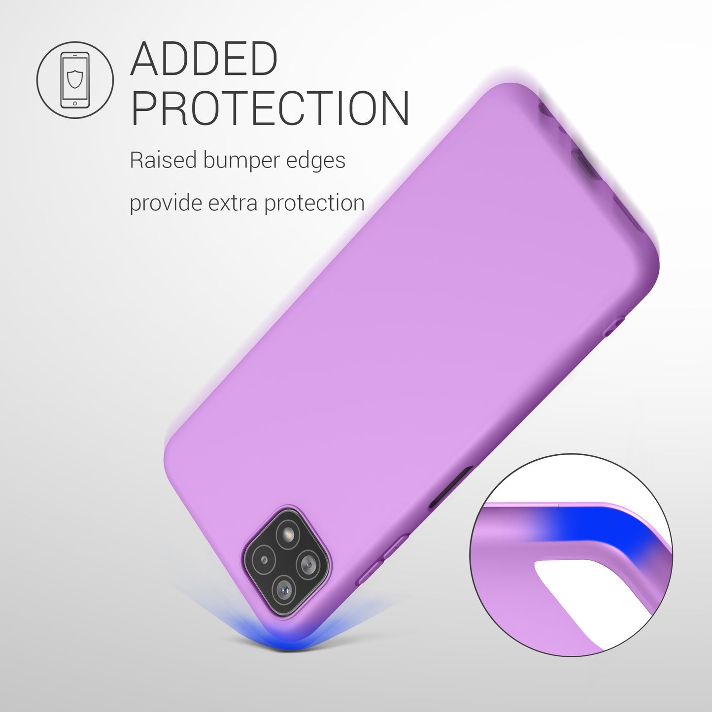 kwmobile Phone Case for Samsung Galaxy A22 5G - Wireless Charging - Protective Cover