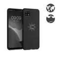 kwmobile Hülle kompatibel mit Samsung Galaxy A22 5G - Handyhülle Silikon Case - Don't touch my Phone Weiß Schwarz Weiß  [dsg01]