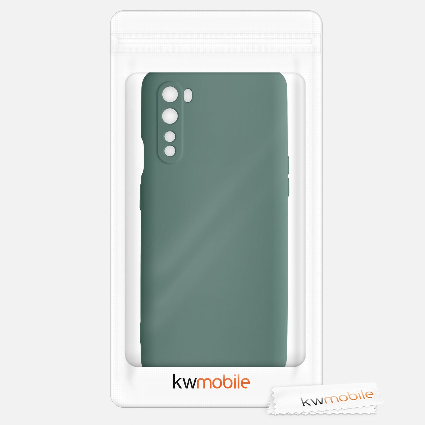 kwmobile Case compatible with OnePlus Nord Case - Rubberized Silicone Phone Case - Protective Cover for Wireless Charging - Case