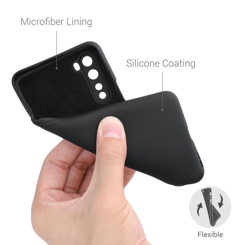 kwmobile Case compatible with OnePlus Nord Case - Rubberized Silicone Phone Case - Protective Cover for Wireless Charging - Case