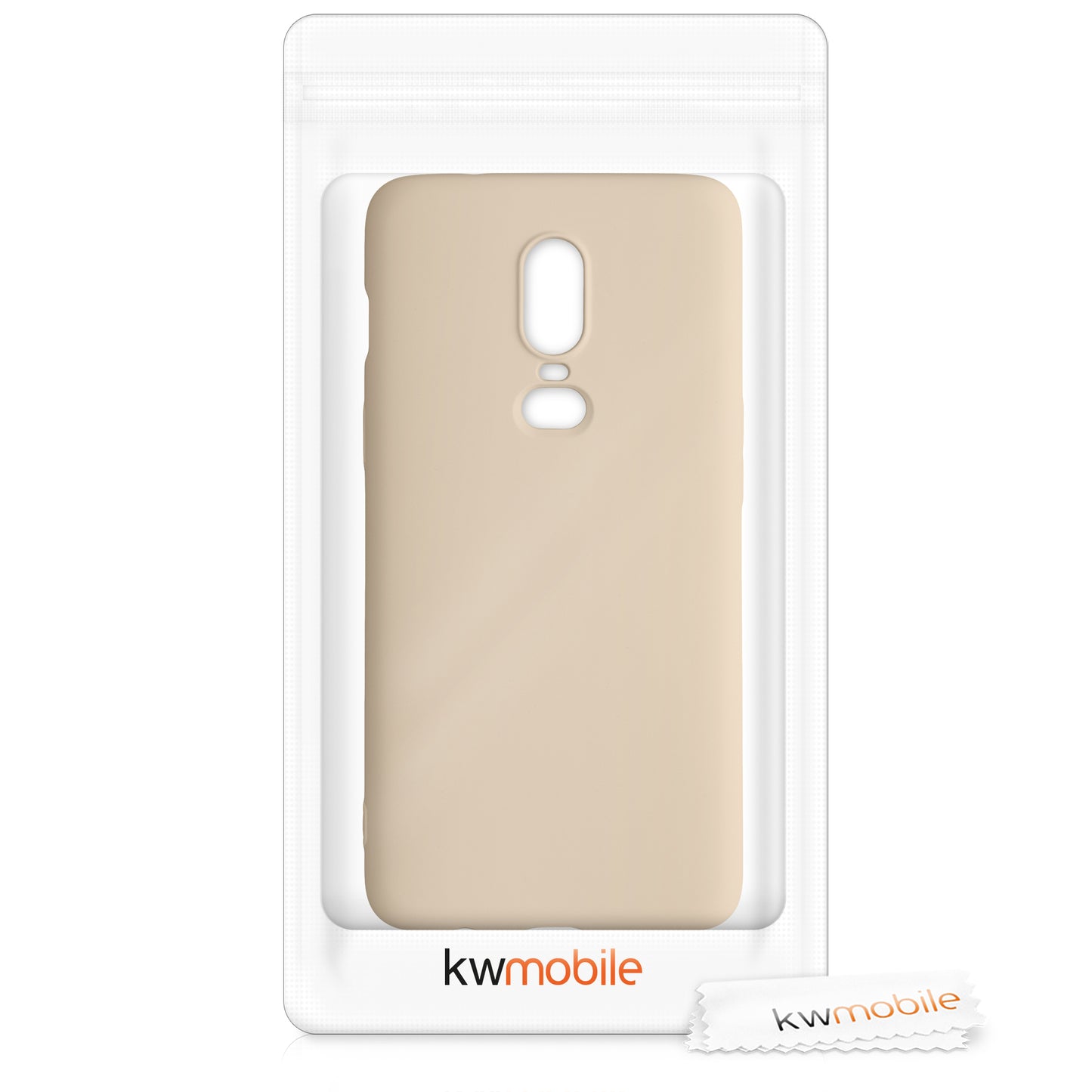 kwmobile Case compatible with OnePlus 6 - Protective Cover for Wireless Charging - Case
