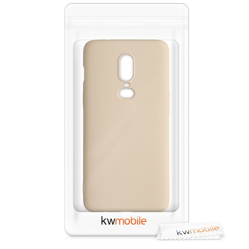 kwmobile Case compatible with OnePlus 6 - Protective Cover for Wireless Charging - Case