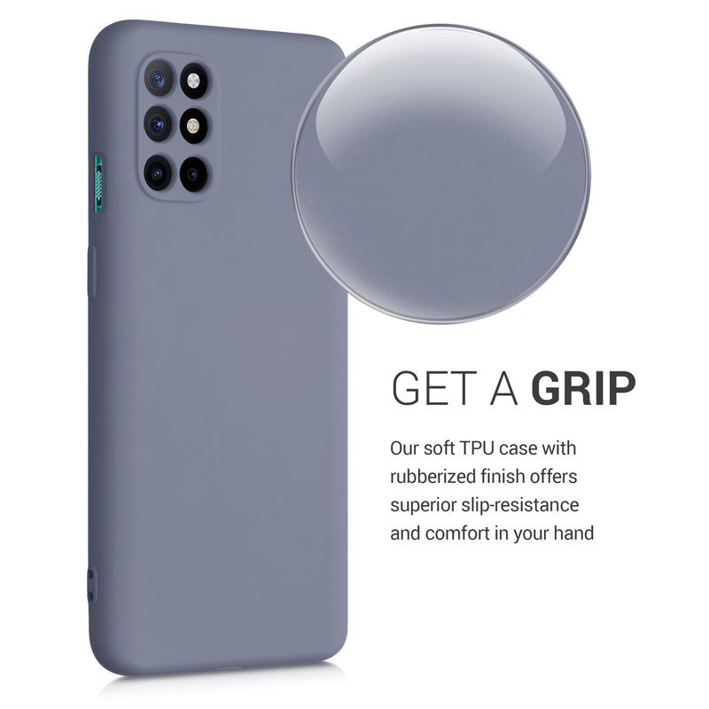 kwmobile Case Compatible with OnePlus 8T - Rubberized Silicone Phone Case - Protective Case for Wireless Charging - Cover