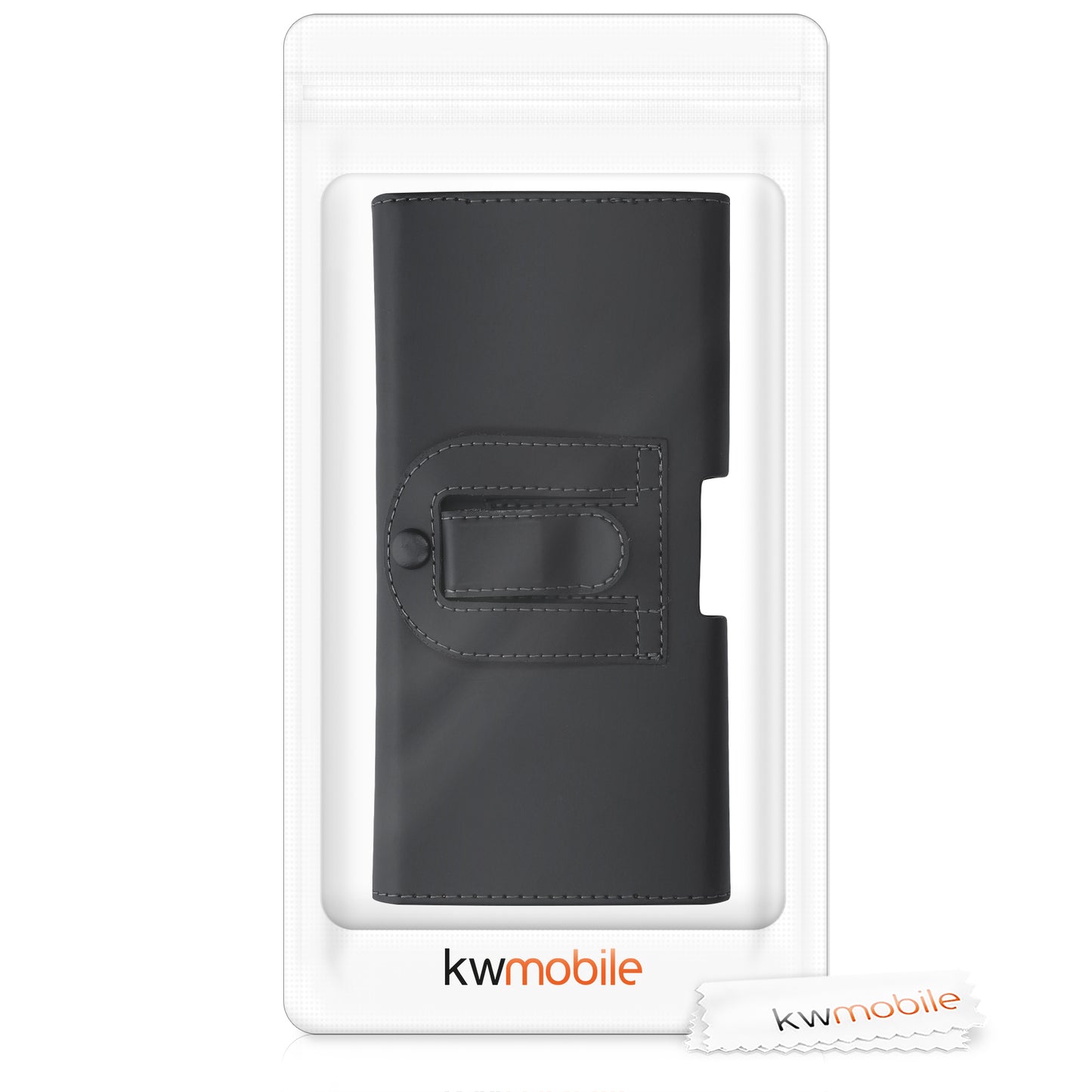 kwmobile Belt Pouch Case for Cell Phones with Belt Clip - 17.2 x 8.5 cm Belt Case with Belt Loop