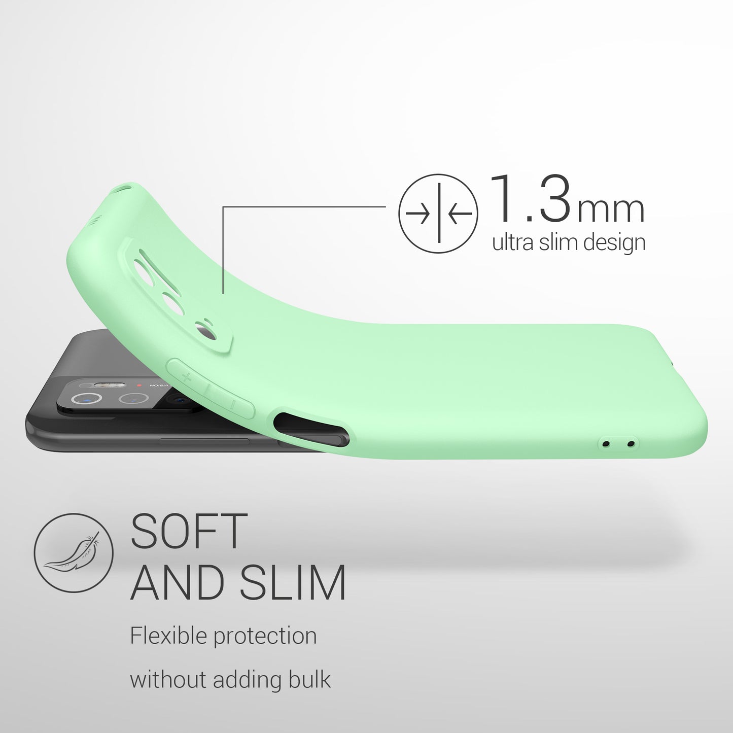 kwmobile Phone Case for Xiaomi Poco M3 Pro 5G Case - Wireless Charging - Protective Cover