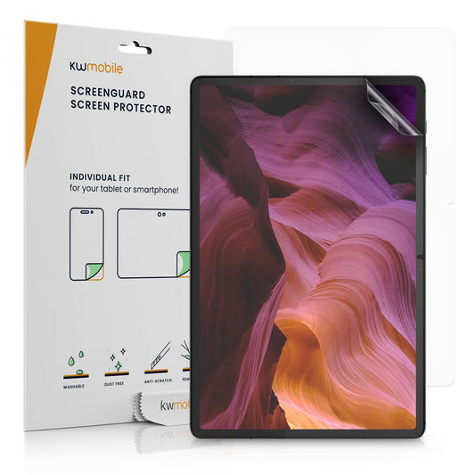 kwmobile 2x Schutzfolie kompatibel mit Samsung Galaxy Tab S7 FE - Folie klar Full Screen Tablet Transparent  