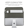 kwmobile Cover Compatible with 20-22" Monitor - with 2 Pockets on Back - Protective Cover