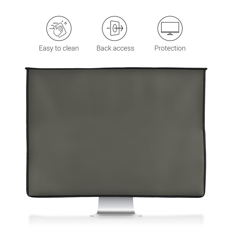 kwmobile Cover Compatible with 20-22" Monitor - with 2 Pockets on Back - Protective Cover