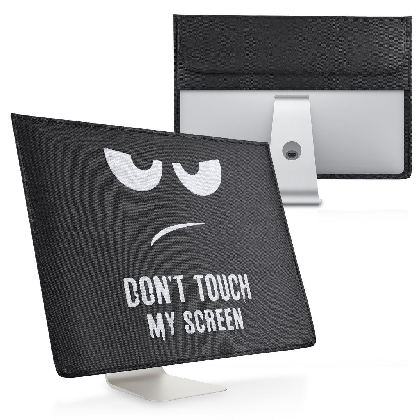 kwmobile Cover Compatible with 20-22" Monitor with 2 Pockets on Back Protective Sleeve