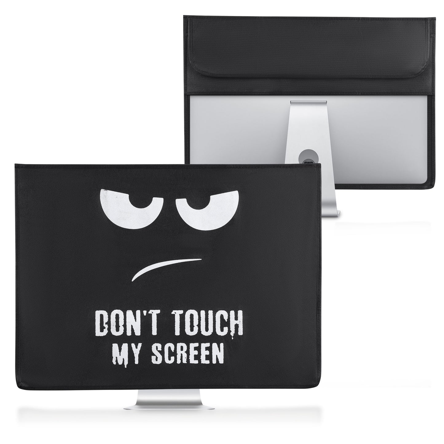 kwmobile Cover Compatible with 20-22" Monitor with 2 Pockets on Back Protective Sleeve