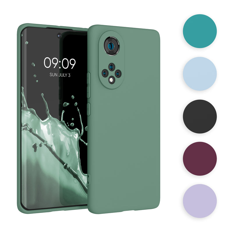 kwmobile Hülle kompatibel mit HONOR 50 Hülle - weiches TPU Silikon Case - Cover geeignet für kabelloses Laden - Schwarz Schwarz  