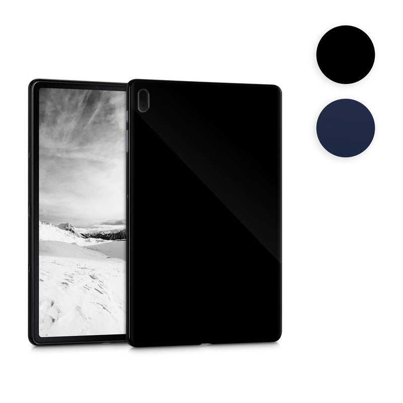 kwmobile Schutzhülle kompatibel mit Samsung Galaxy Tab S7 FE - Hülle Silikon - Tablet Cover Case Schwarz Schwarz  