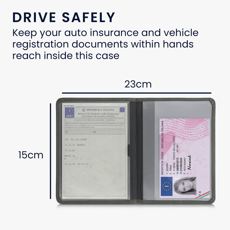 kwmobile Vehicle Registration Holder with Card Slots - Pouch for Italian Car Registration Document Driver's License
