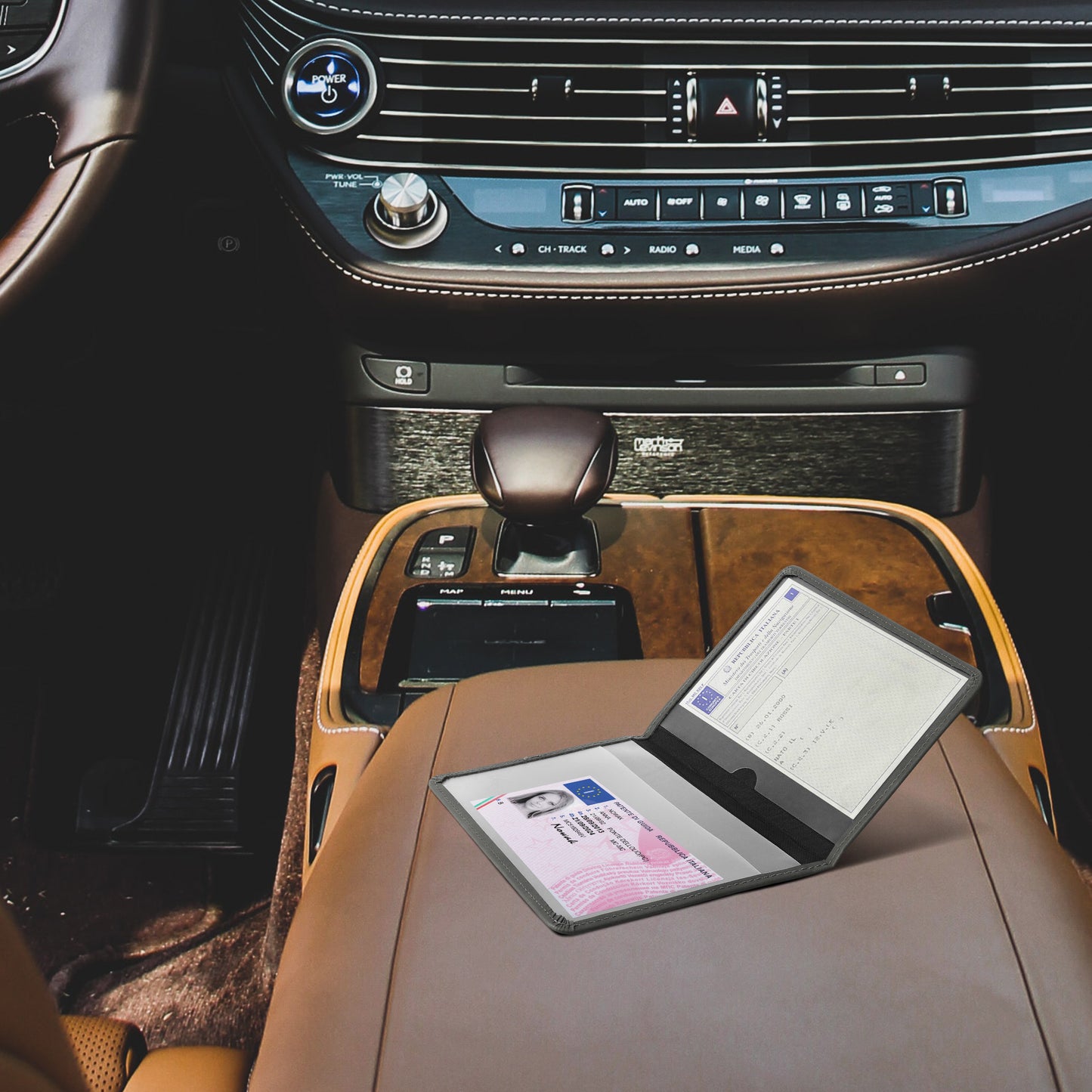 kwmobile Vehicle Registration Holder with Card Slots - Pouch for Italian Car Registration Document Driver's License
