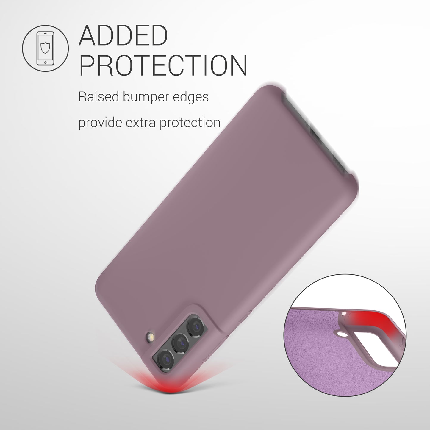 kwmobile Phone Case for Samsung Galaxy S21 FE - Silicone Cover - Wireless Charging - Protective Cover