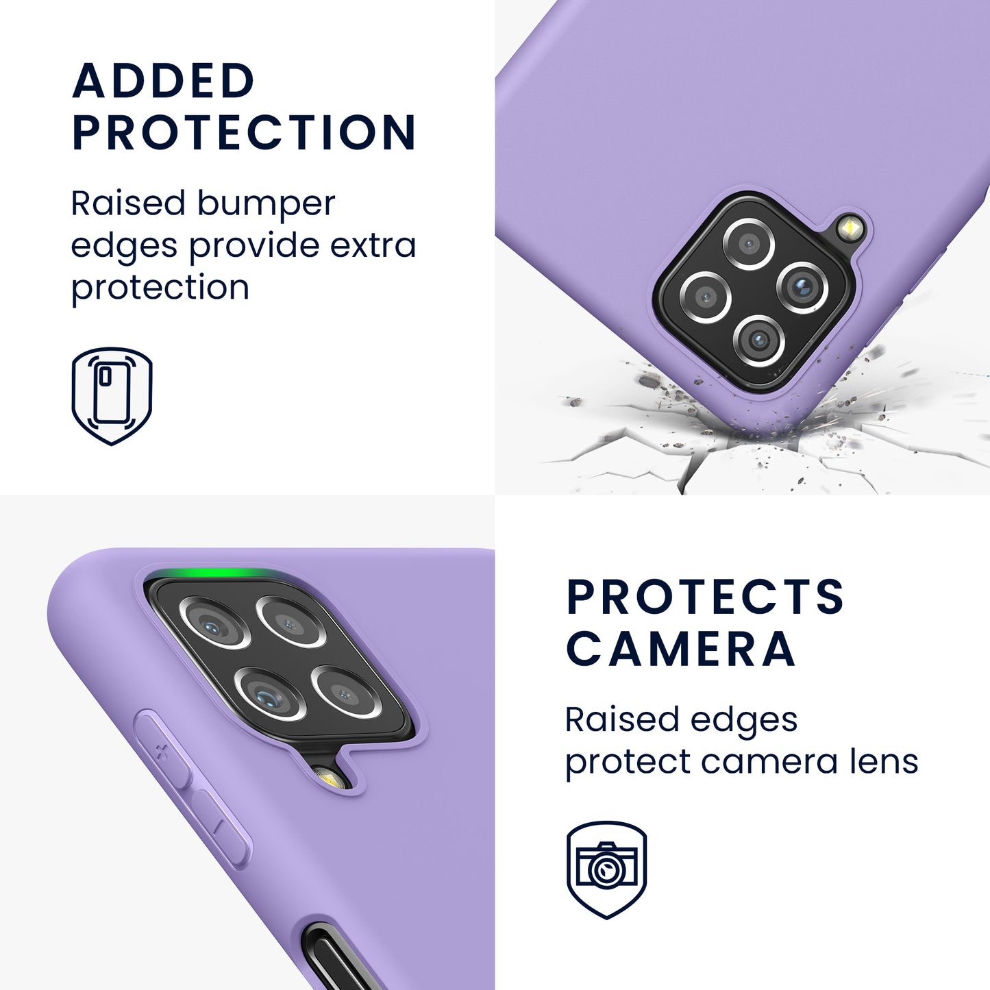 kwmobile Phone Case for Samsung Galaxy A22 4G - Wireless Charging - Protective Cover