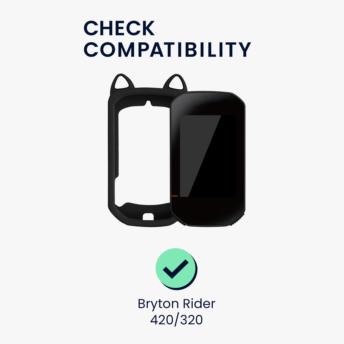 kwmobile Case Compatible with Bryton Rider 420 / 320 Back Cover for Bike GPS Computer Protective Cover Bike Computer