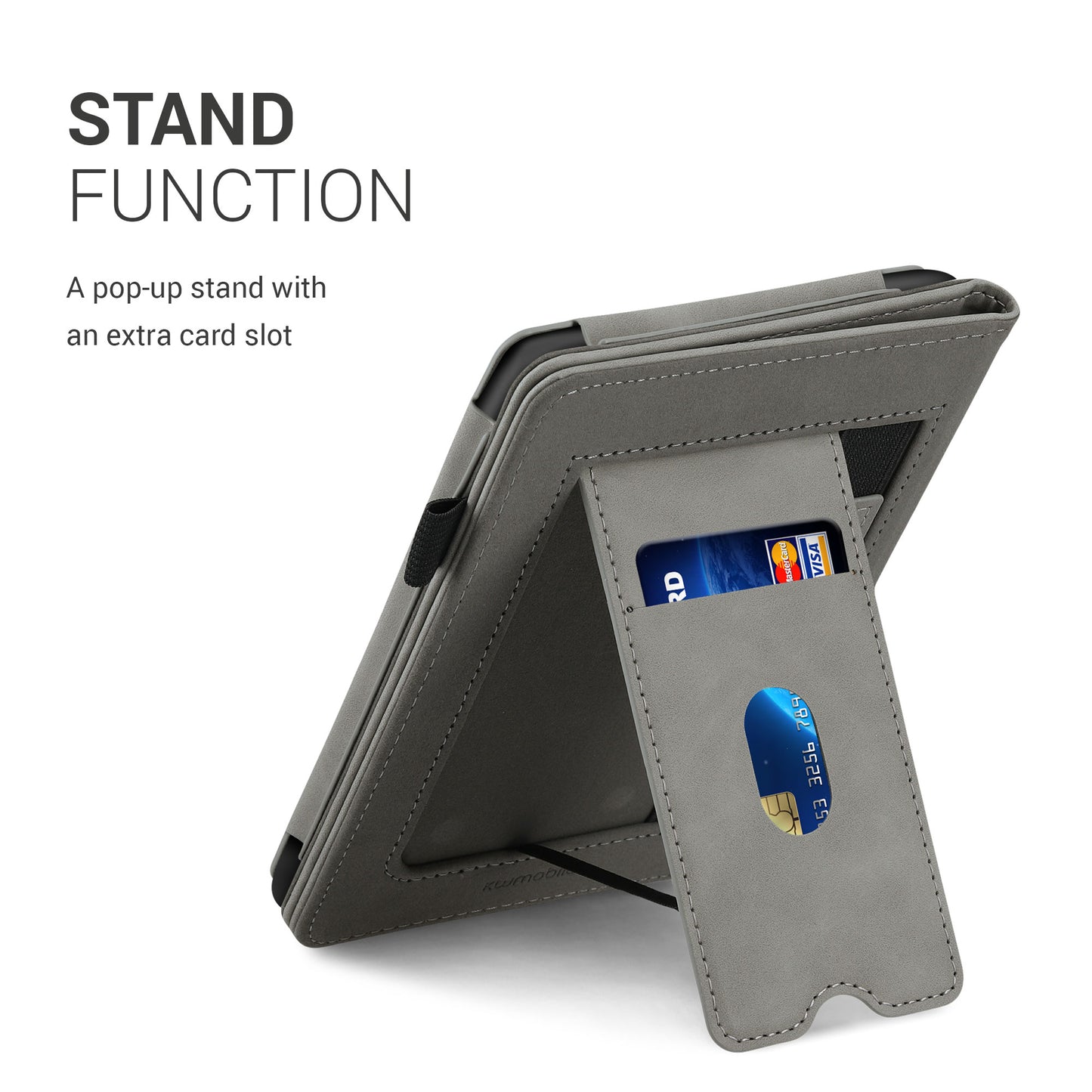 kwmobile Protective Case Compatible with Amazon Kindle Paperwhite Flip Case - Cover with Hand Strap