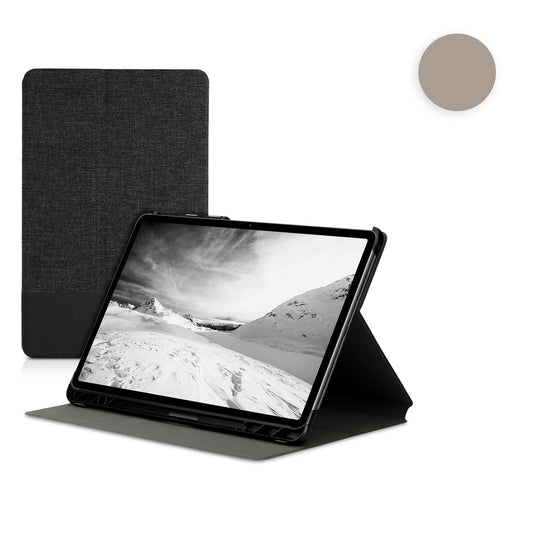 kwmobile Schutzhülle kompatibel mit Huawei MatePad Pro 12.6 (2021) - Hülle Slim - Tablet Cover Case mit Ständer Grau Schwarz Grau  