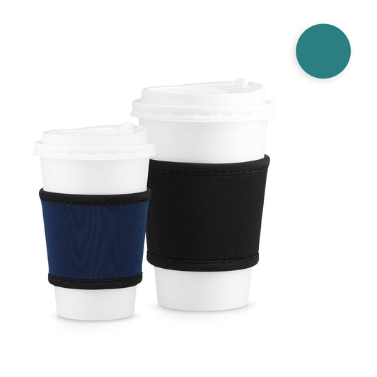kwmobile 2x Kaffeebecher Sleeve - Neopren Hitzeschutz Manschette für Kaffee to go Becher - für 200 bis 700 ml Trinkbecher - Schwarz Dunkelblau Schwarz  [dsg01]