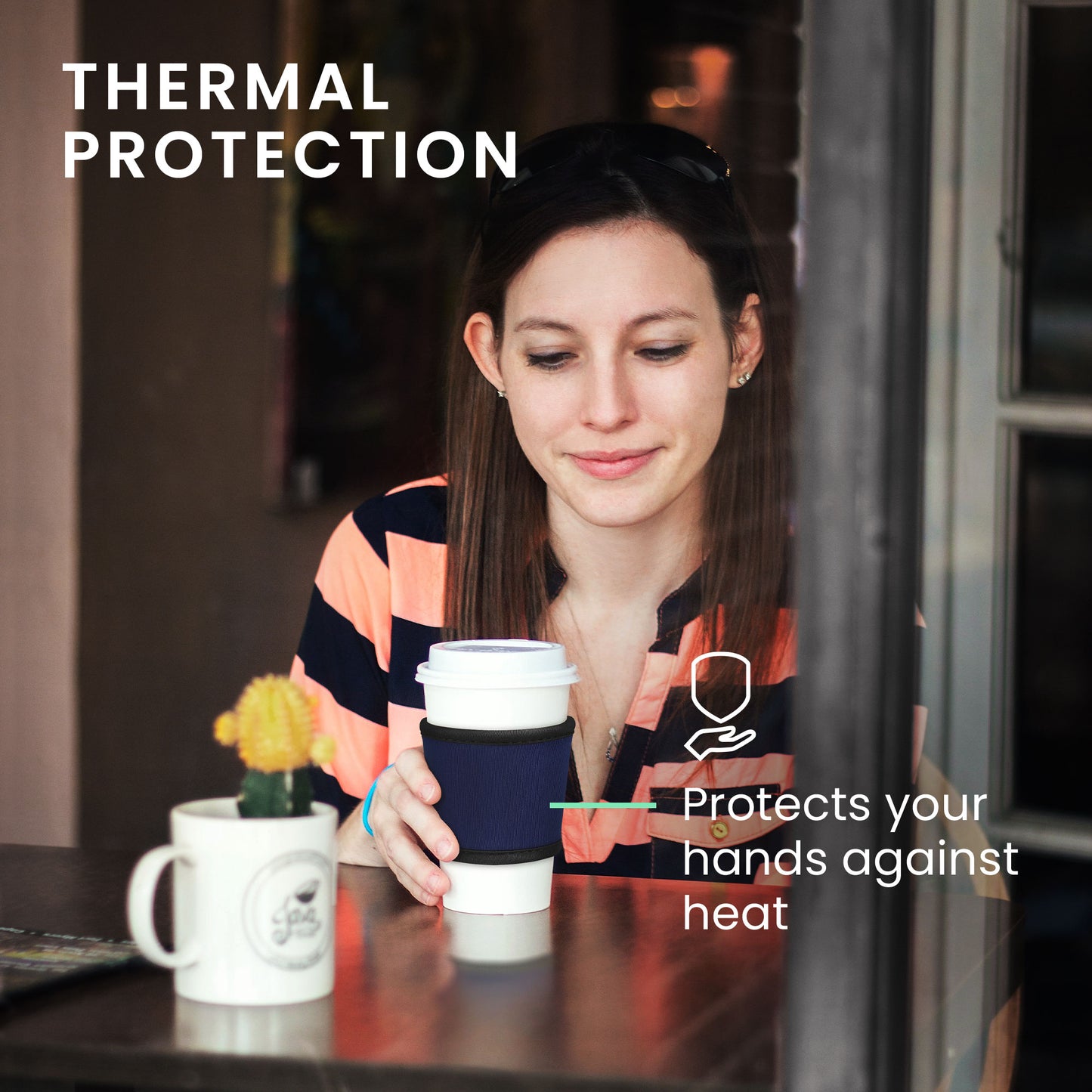 kwmobile Coffee Cup Sleeve Heat Protection Sleeve for Coffee To Go Cups for 200 to 700 ml Drinking Cups