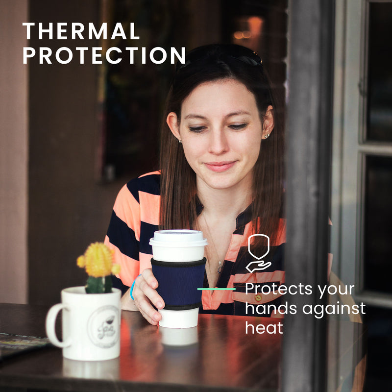 kwmobile Coffee Cup Sleeve Heat Protection Sleeve for Coffee To Go Cups for 200 to 700 ml Drinking Cups