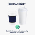 kwmobile Coffee Cup Sleeve Heat Protection Sleeve for Coffee To Go Cups for 200 to 700 ml Drinking Cups