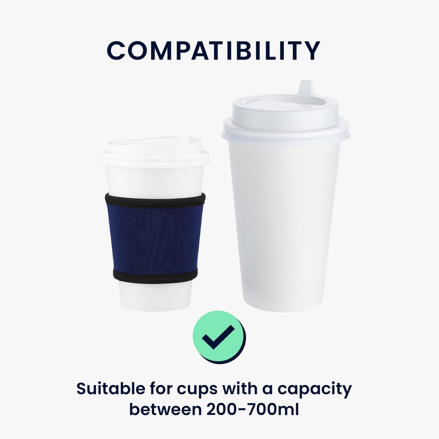 kwmobile Coffee Cup Sleeve Heat Protection Sleeve for Coffee To Go Cups for 200 to 700 ml Drinking Cups