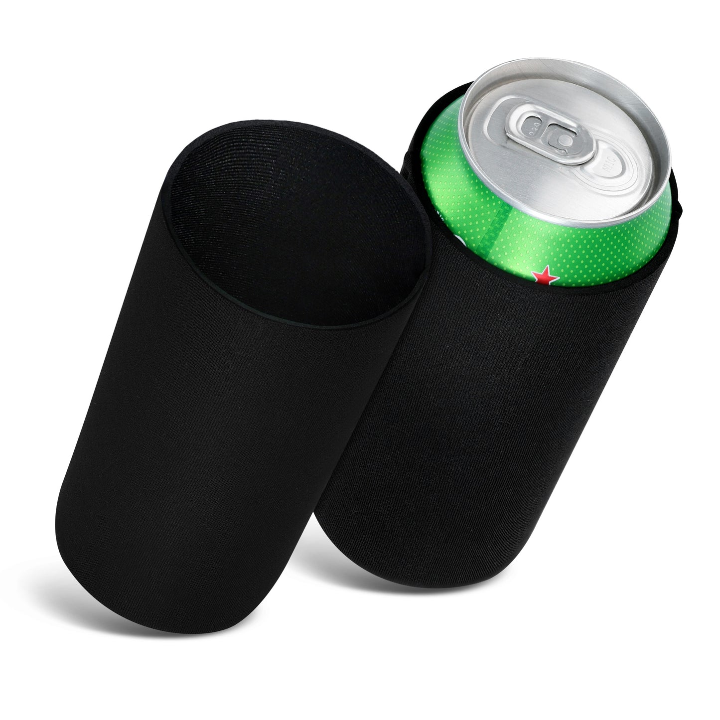 kwmobile 2x 500ml Can Cooler for Beer Cans and Other Beverage Cans 7 x 14 cm