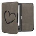 kwmobile Protective Case for Pocketbook Touch Lux 3/Basic Lux/Basic Touch 2 Case - eReader Faux Leather Cover with Auto Sleep Function