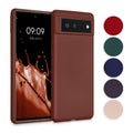 kwmobile Case kompatibel mit Google Pixel 6 Hülle - Schutzhülle aus Silikon metallisch schimmernd - Handyhülle Metallic Arctic Berry Metallic Arctic Berry  