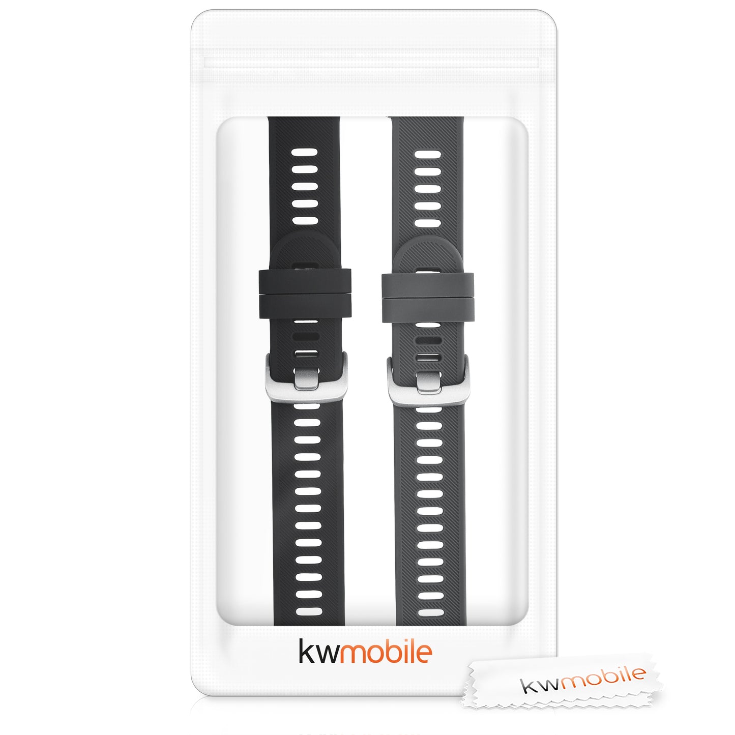 kwmobile Watch Strap for Garmin Forerunner 55 / Forerunner 165 / 245 / 645 / 570 42mm Strap Fitness Tracker Band Set Replacement Strap Smartwatch