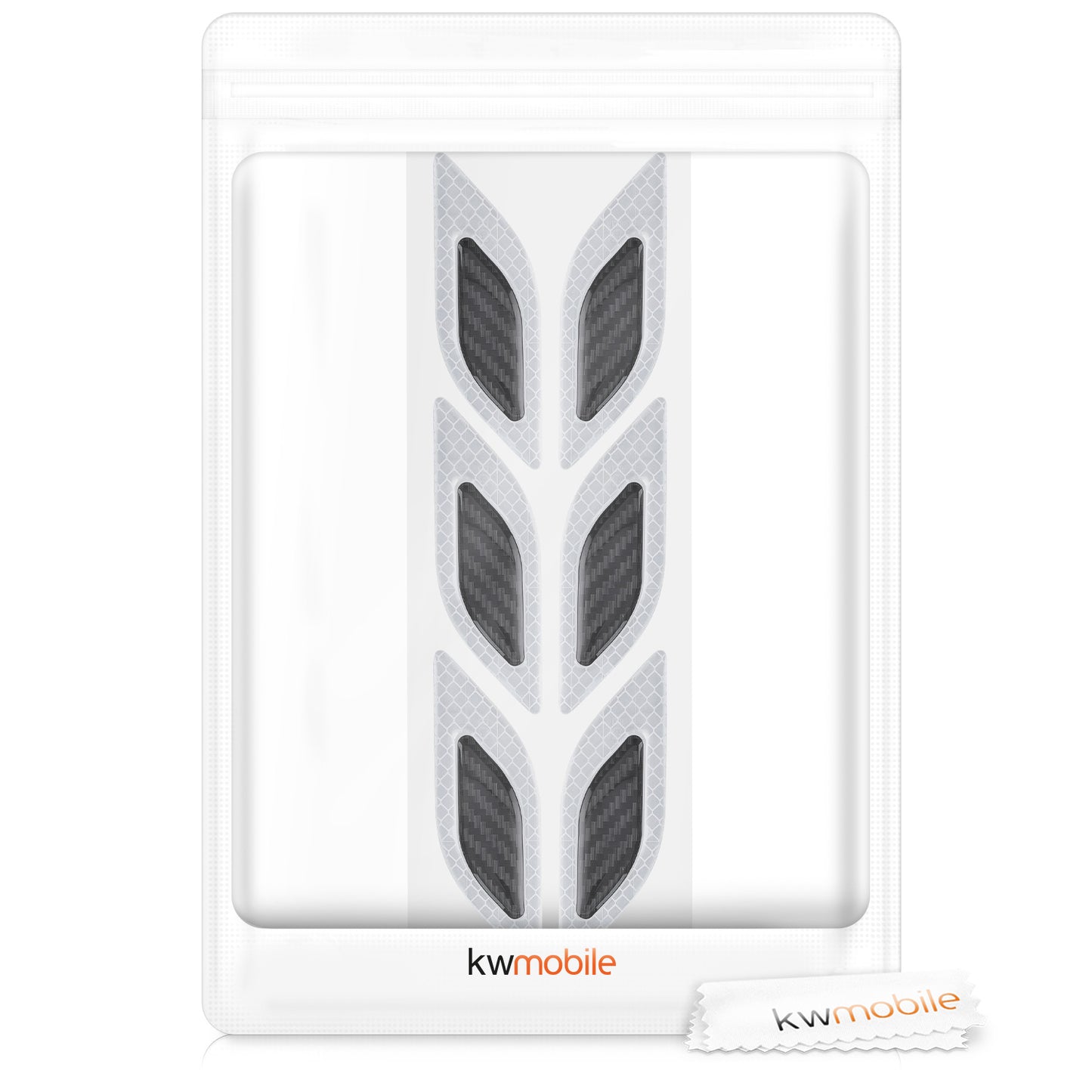 kwmobile Universal Car Bumper Sticker Bumper Protector Film Protective Film Protection Strip 10.5x3.4 cm