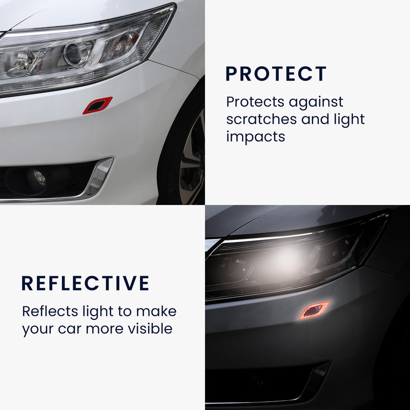 kwmobile Universal Car Bumper Sticker Bumper Protector Film Protective Film Protection Strip 10.5x3.4 cm