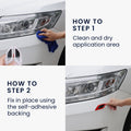 kwmobile Universal Car Bumper Sticker Bumper Protector Film Protective Film Protection Strip 10.5x3.4 cm