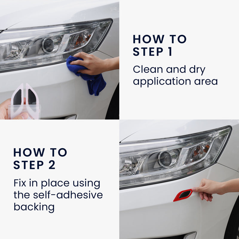 kwmobile Universal Car Bumper Sticker Bumper Protector Film Protective Film Protection Strip 10.5x3.4 cm