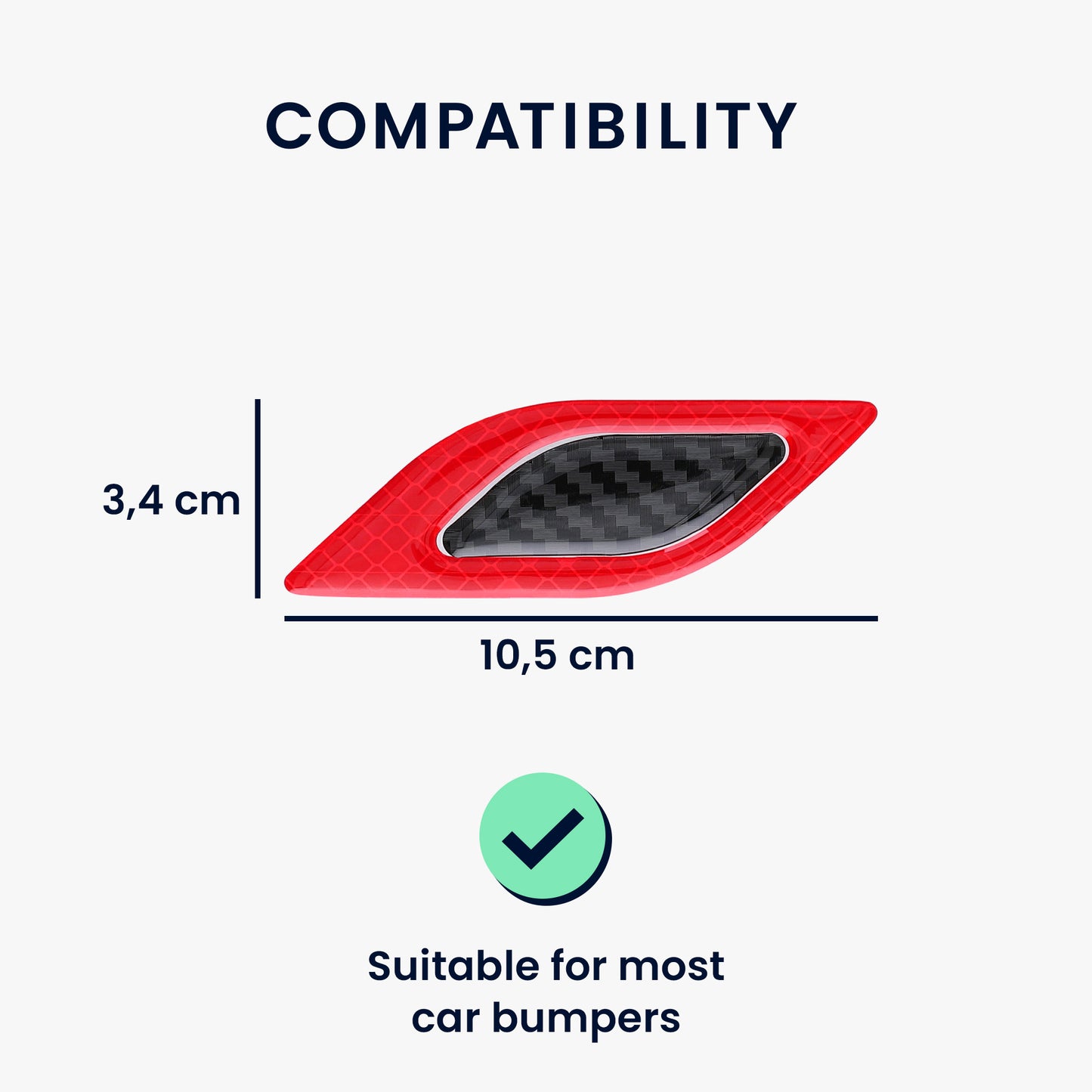 kwmobile Universal Car Bumper Sticker Bumper Protector Film Protective Film Protection Strip 10.5x3.4 cm