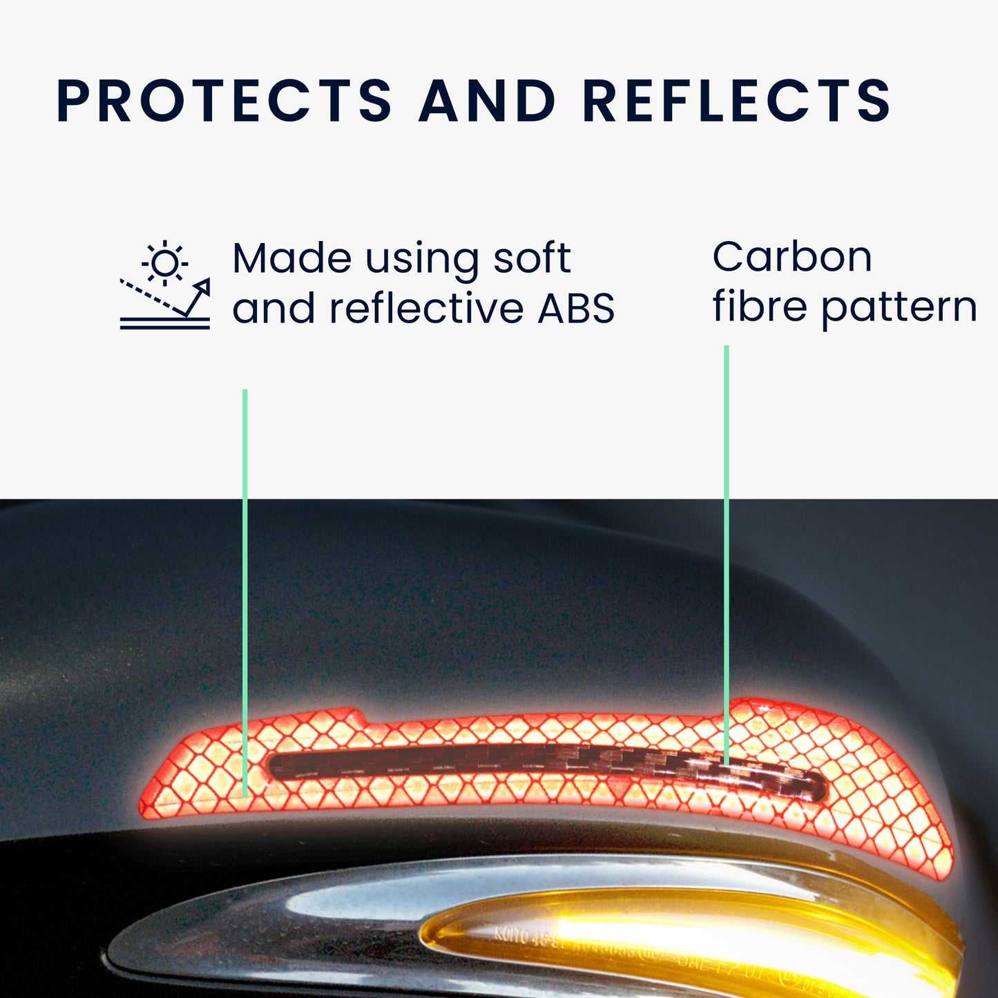 kwmobile Universal Car Side Mirror Stickers Mirror Protection Film Foil Side Rear View Mirror